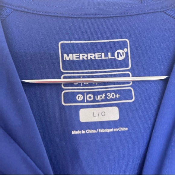 Merrell opti wick UPF 30+ zip up jacket mens large blue 172 - Picture 5 of 5